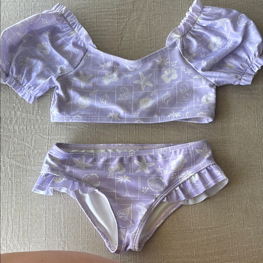 Lavender Sea-Themed Bikini Set